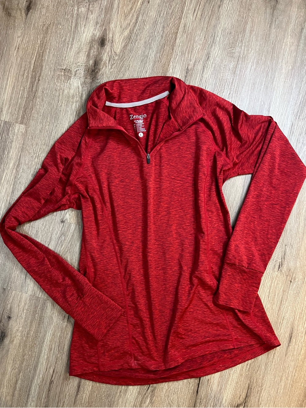 Women's Red Quarter-Zip Performance Pullover